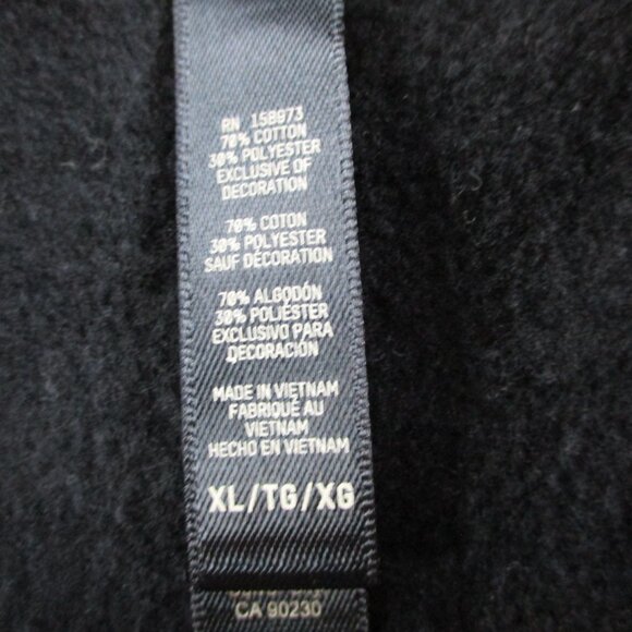 SKIMS Cotton Fleece Zip Up Hoodie Womens XL Onyx Black Sweatshirt Sweater NWT - Picture 5 of 9